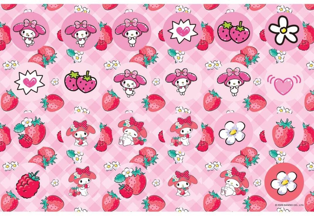 My Melody Μπλοκ Ζωγραφικής 23x33 40 Φύλλων Με Αυτοκόλλητα Στένσιλ-2 Σχέδια (000490299) (2)