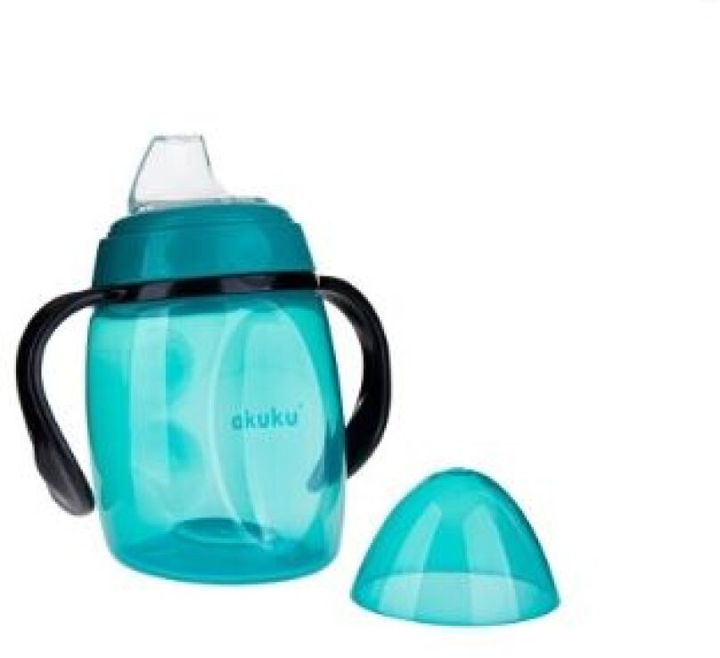 Akuku Εκπαιδευτικό Ποτηράκι Με Χερούλια 6m+ 280ml Τυρκουάζ (A0366) (1)