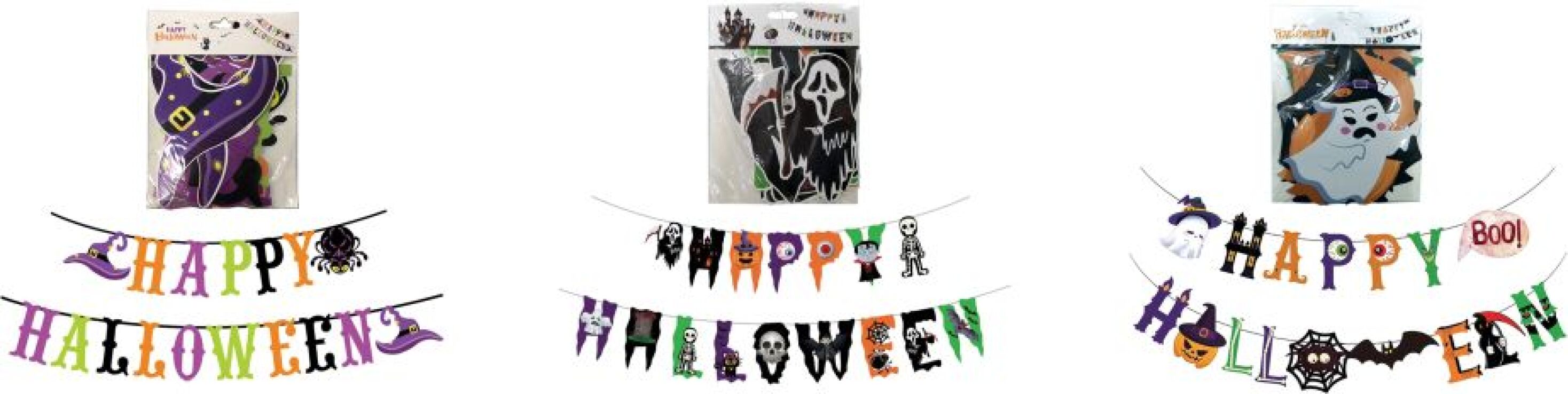 Γιρλάντα Happy Halloween 5m-3 Σχέδια-1Τμχ (Α1090) (0)
