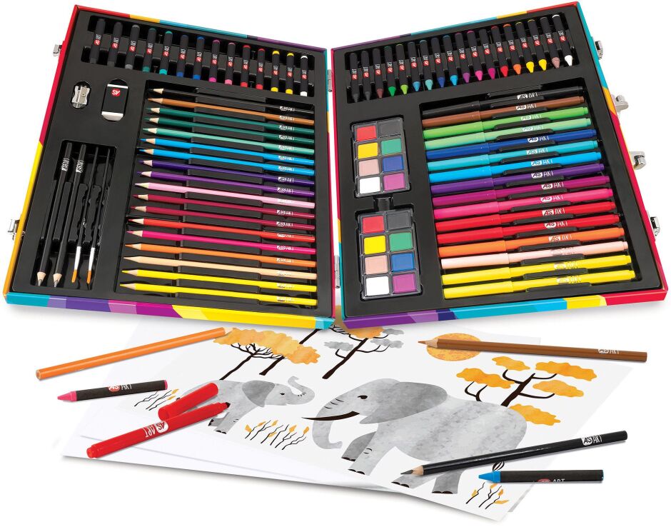 Μαθαίνω & Δημιουργώ Εργαστήριο Ζωγραφικής Deluxe 100 Αξεσουαρ (1038-82057) (2)