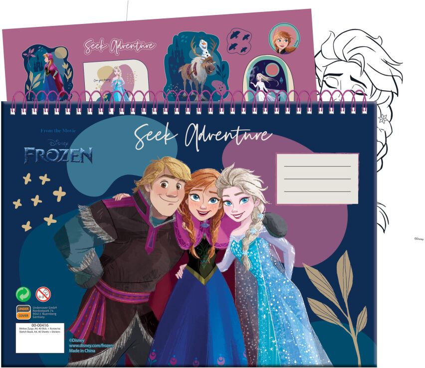Frozen Μπλοκ Ζωγραφικής Α4+Stickers (341-71416) (1)