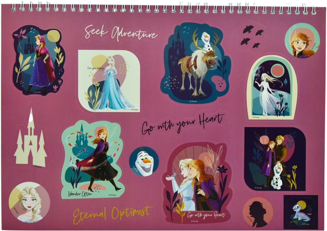 Frozen Μπλοκ Ζωγραφικής Α4+Stickers (341-71416) (2)