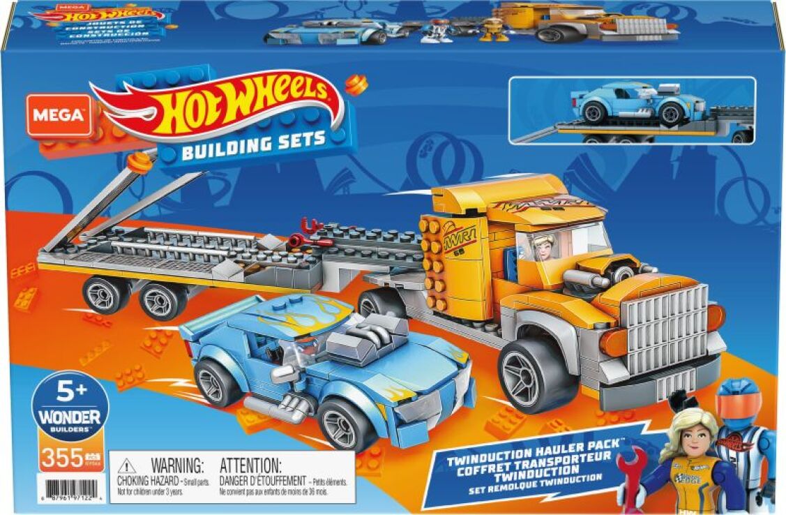 F.P. Mega Bloks Hot Wheels Νταλίκα Twinduction 300Τμχ (GYG66) (1)