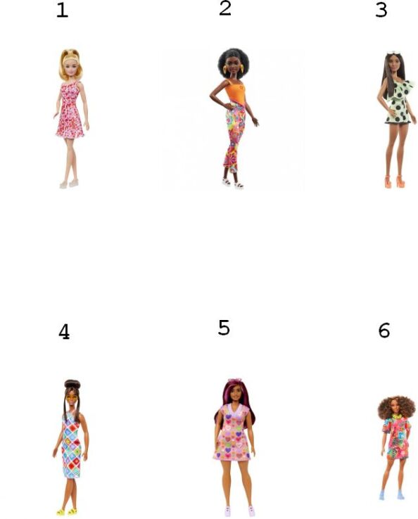 Barbie Fashionistas-6 Σχέδια (HPF76) (1)