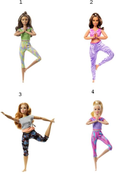 Barbie Beauty Αμέτρητες Κινήσεις-4 Σχέδια (FTG80) (1)