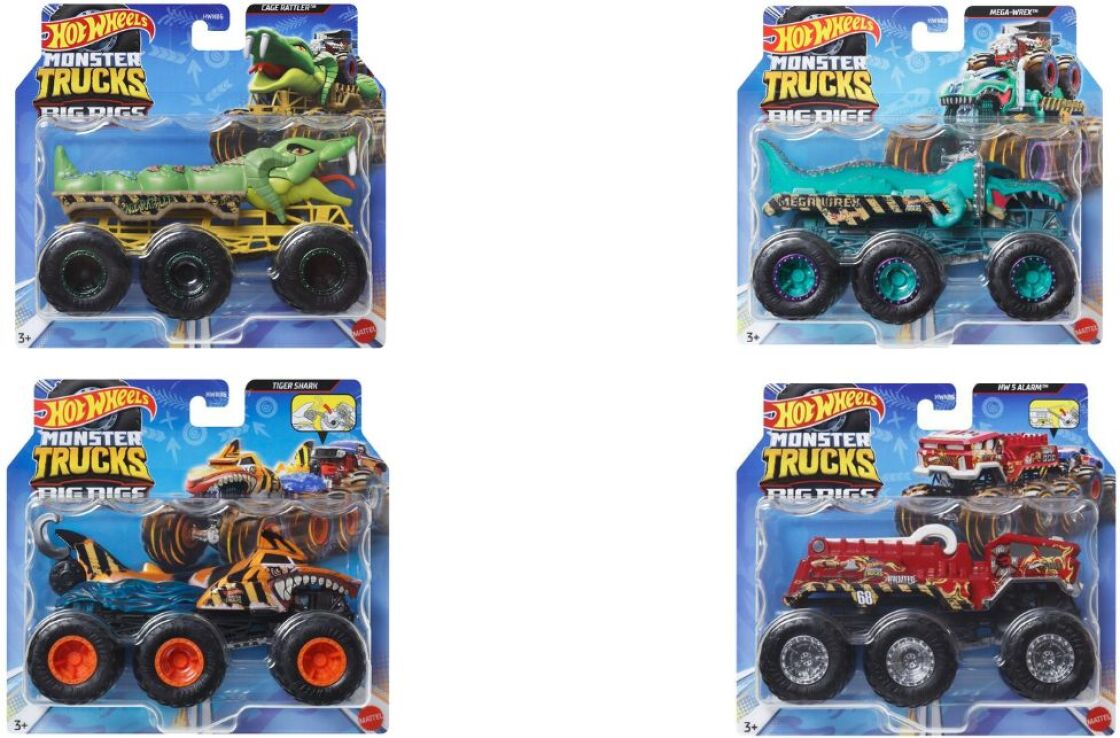 Hot Wheels Monster Trucks Νταλίκες 1:64-4 Σχέδια (HWN86) (2)