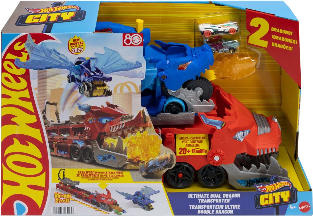 Hot Wheels Απόλυτη Νταλίκα Με Διπλό Δράκο (JBM72) (1)