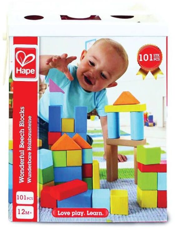 Hape Ξύλινα Τουβλάκια Beech Block (E8247) (1)