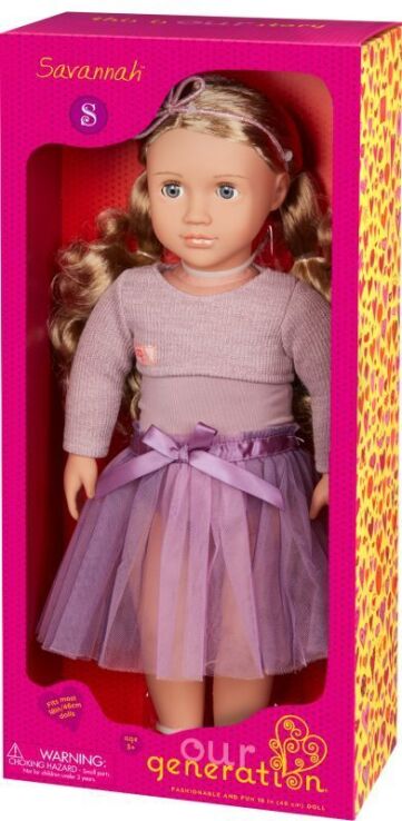 Our Generation Κούκλα Savannah With Two-Tone Purple Ballet Tutu (BD31316Z) (1)