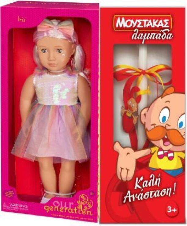 Λαμπάδα Our Generation Κούκλα Iris With Unicorn Outfit (BD31503Z) (0)