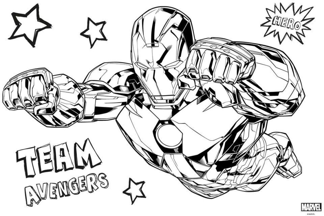 Iron Man Μπλοκ Ζωγραφικής 23x33 40 Φύλλων Με Αυτοκόλλητα Στένσιλ-2 Σχέδια-1 Τμχ (000506363) (4)