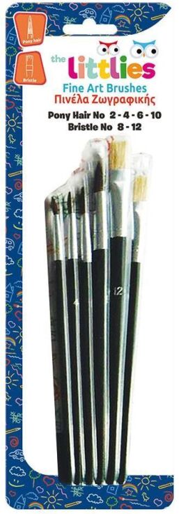 The Littlies Πινέλα Στρογγυλά 2-4-6-10 & Πλακέ 8-12 (0646085) (0)