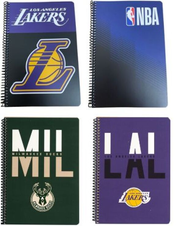NBA Τετράδιο 17x25 Σπιράλ 2 Θεμάτων 70 Φύλλων 1Τμχ-4 Σχέδια (338-93402) (0)
