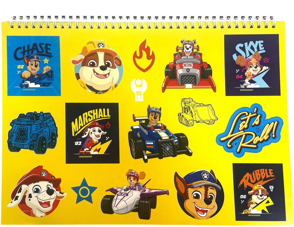 Μπλοκ Ζωγραφικής Paw Patrol A4+Stickers-40 Φύλλων (334-68416) (1)