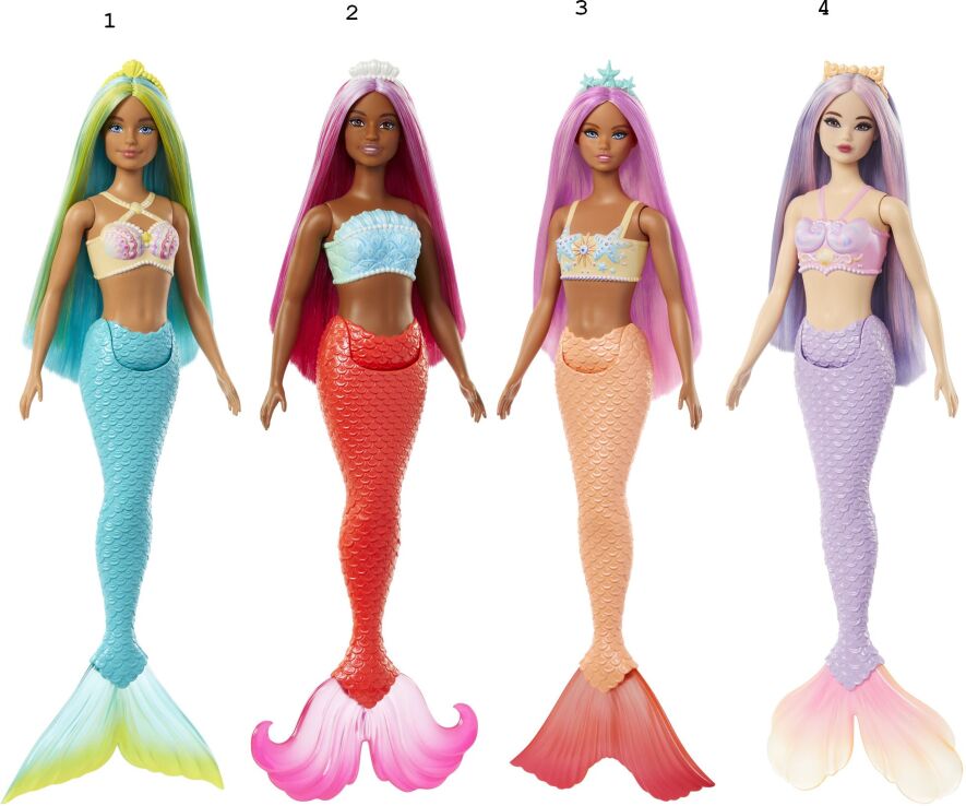 Λαμπάδα Barbie Γοργόνα-4 Σχέδια (GJK07) (1)