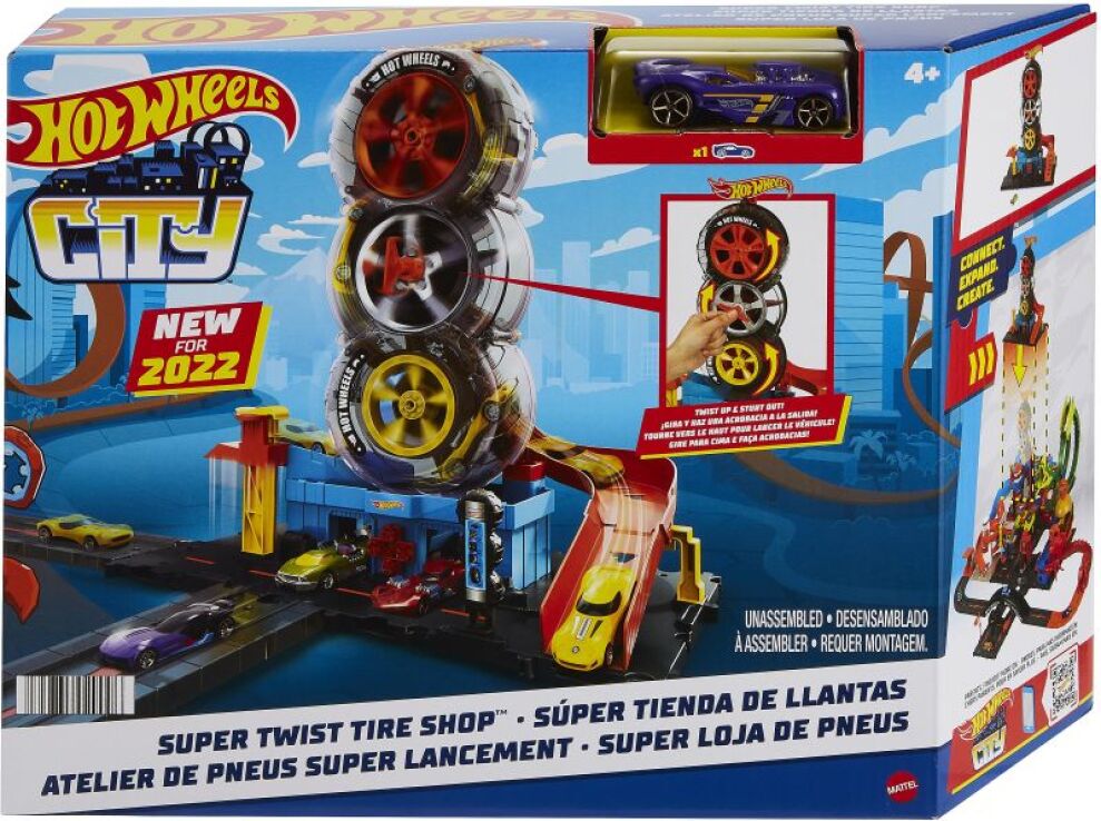 Hot Wheels Πίστα City Με Περιστρεφόμενες Ρόδες (HDP02) (1)