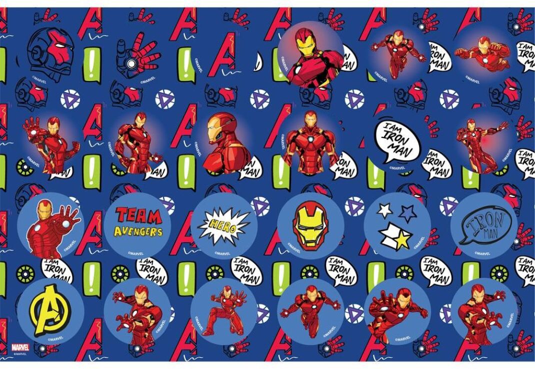 Iron Man Μπλοκ Ζωγραφικής 23x33 40 Φύλλων Με Αυτοκόλλητα Στένσιλ-2 Σχέδια-1 Τμχ (000506363) (2)