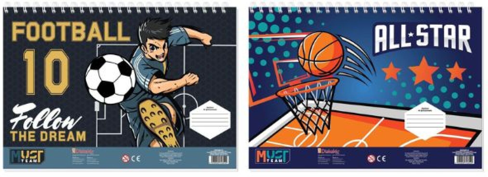 Must Αγόρι Μπλοκ Ζωγραφικής 23x33cm 40 Φύλλων Με Αυτοκόλλητα Στένσιλ 1Τμχ-2 Σχέδια (000586616) (0)