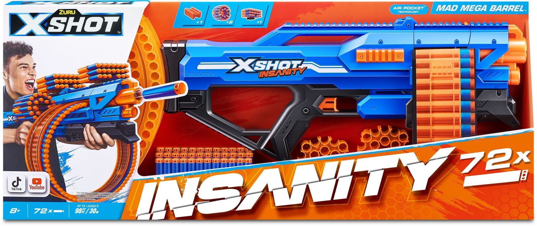 Zuru X-Shot Insanity Mad Barrel 72 Darts (36609) (1)