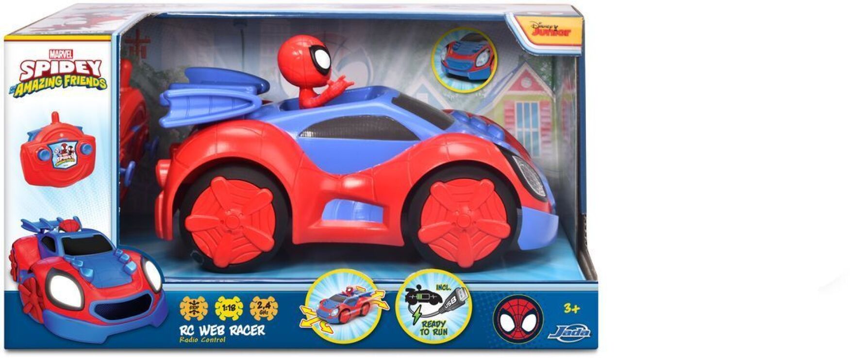 Jada Spidey Τηλεκατευθυνόμενο Web Racer 27cm 1:18 (203225000) (1)