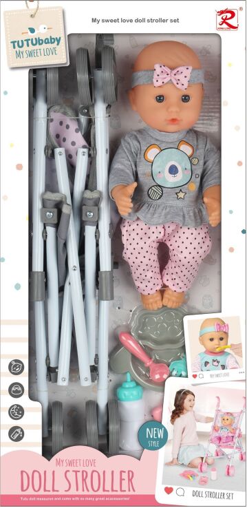 BW Σετ Μωρό 12'' Baby Doll & Καρότσι (85866/85868) (0)