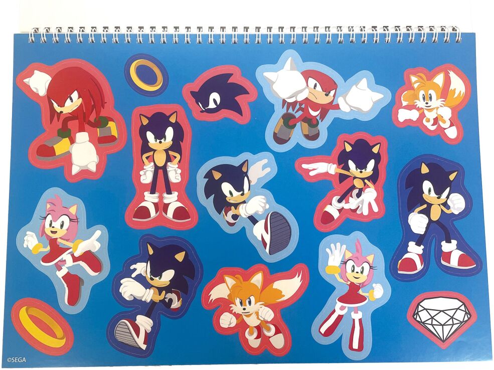 Sonic Μπλοκ Ζωγραφικής Α4+Stickers (334-89416) (1)