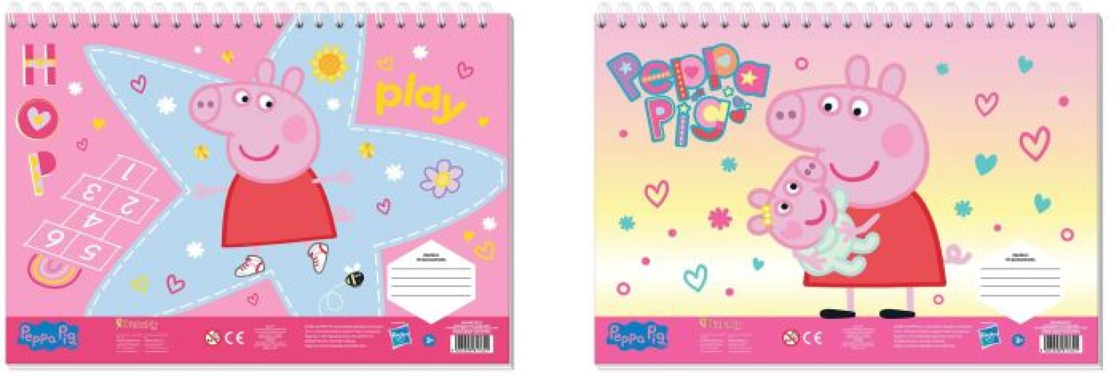 Peppa Pig Μπλοκ Ζωγραφικής 23x33 40 Φύλλων Με Αυτοκόλλητα Στένσιλ-1Τμχ (000482853) (0)