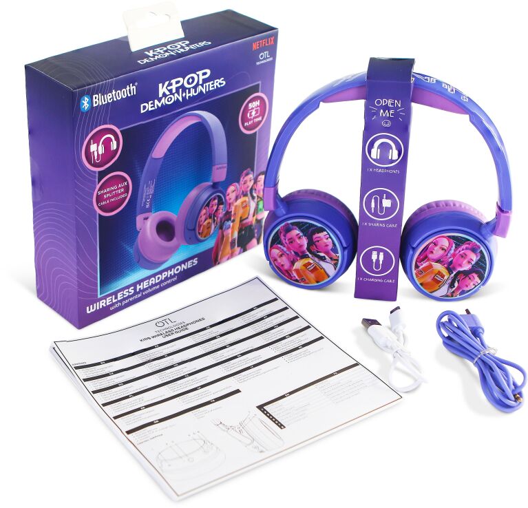 OTL K-Pop Demon Hunters Headphones Bluetooth Purple (ACC-1594) (9)