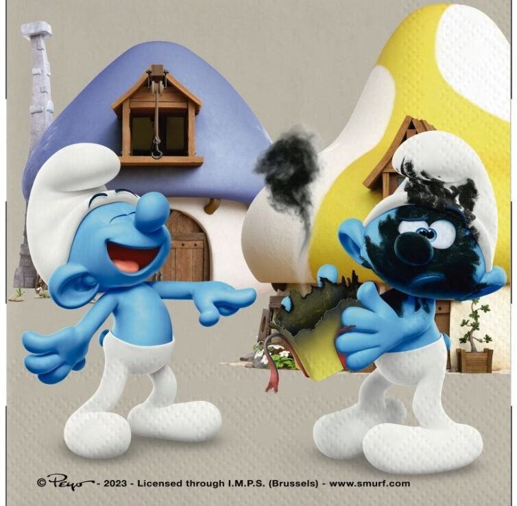 Χαρτοπετσέτες 33x33 Smurfs 20Τμχ (B810400) (0)