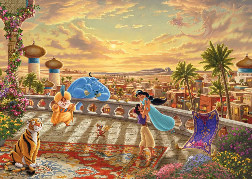 Παζλ Kinkade Disney 1000-Jasmine Dancing In The Desert Sunset (58032) (1)