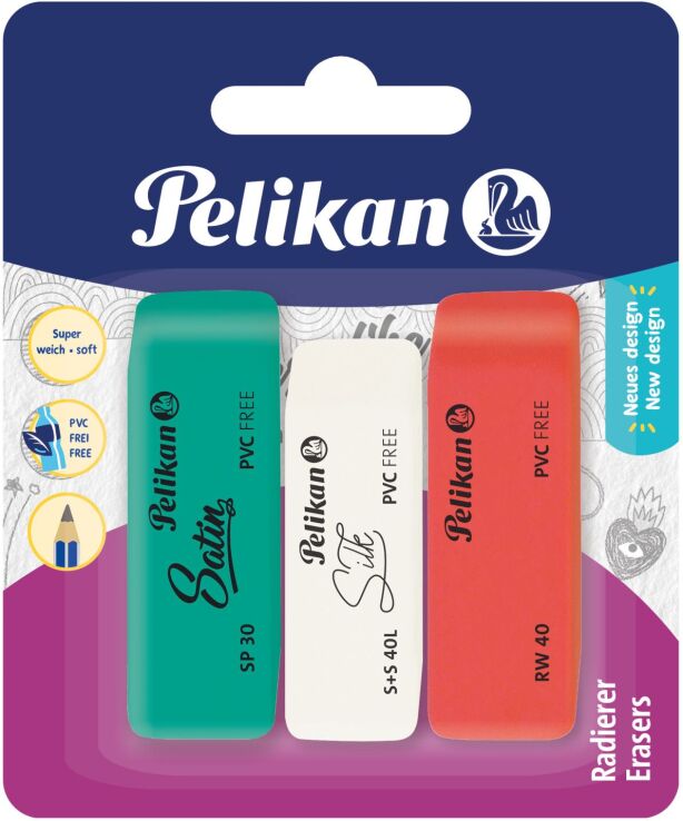 Pelikan Γομολάστιχες Satin/Silk RW40 3Τμχ (606233) (0)