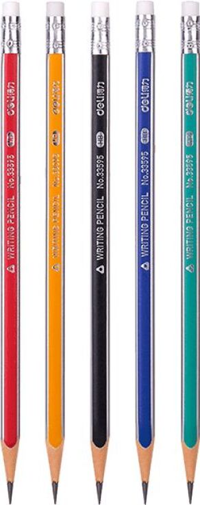 Deli Μολύβι Ριγέ HB Με Γόμα-5 Χρώματα (231.005175) (0)