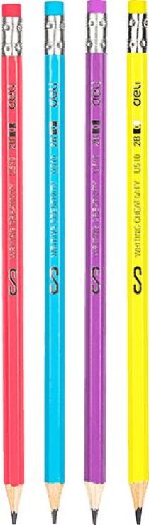 Deli Μολύβι 2B Με Γόμα Scribe-4 Χρώματα-1Τμχ (231.310040) (0)