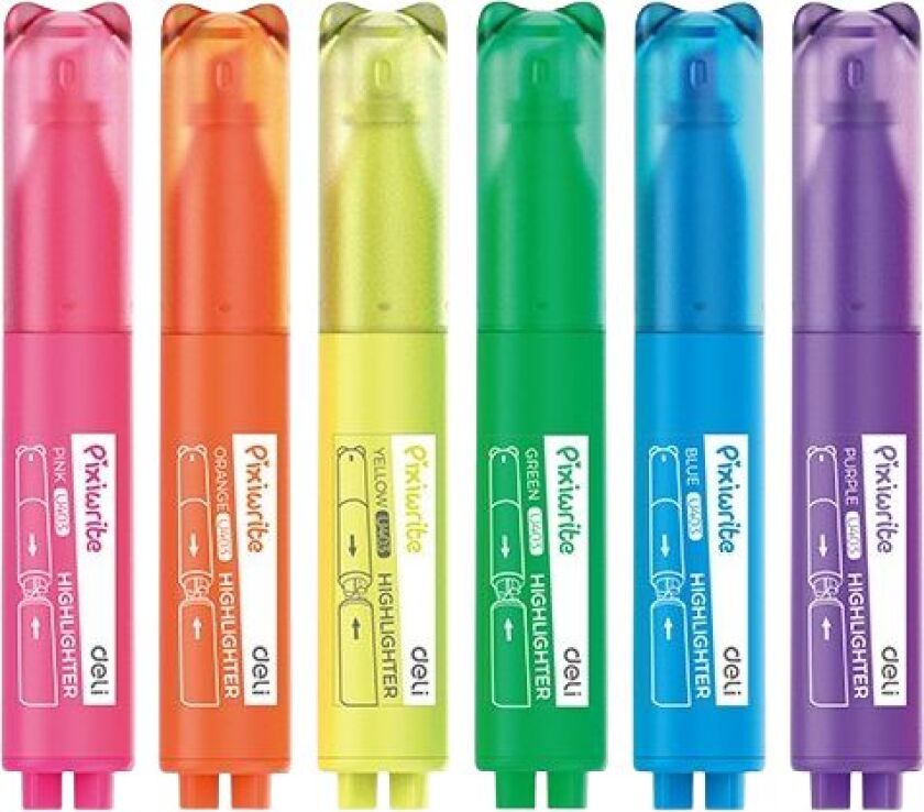Deli Μαρκαδόροι Υπογράμμισης Mini Pixiwrite 1-4mm 6Τμχ (231.773285) (1)