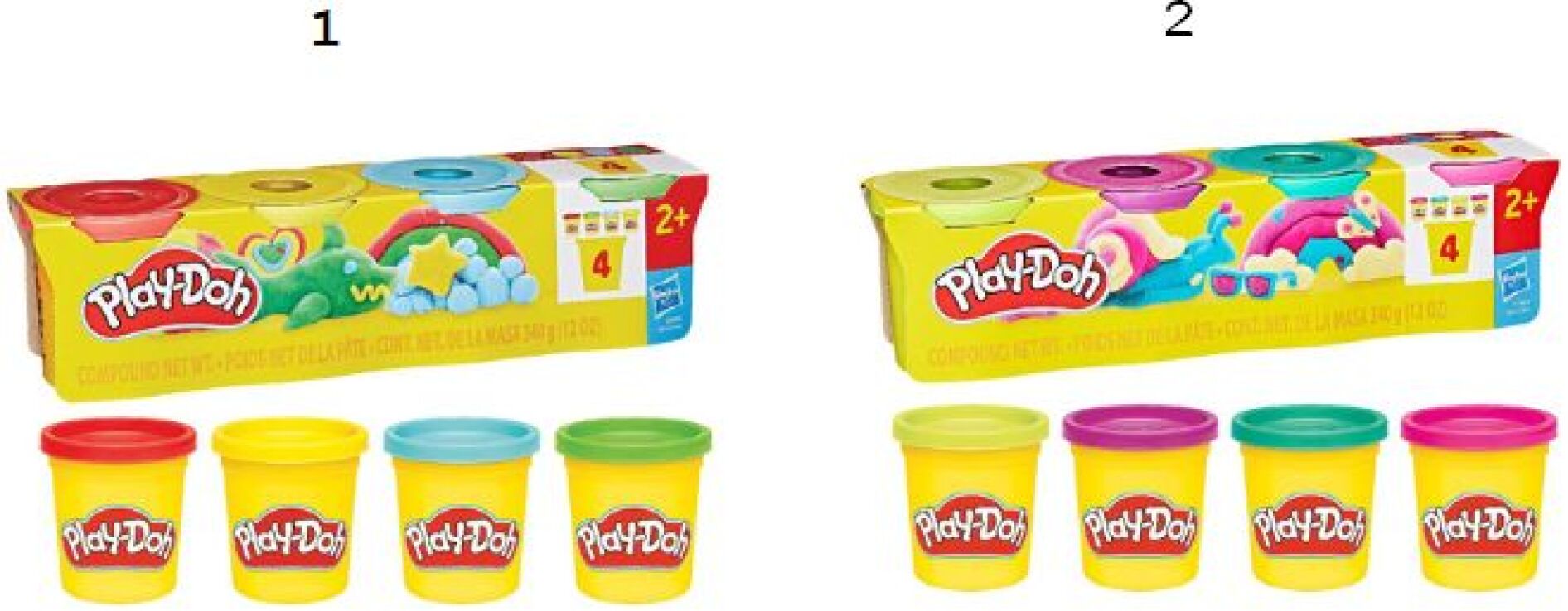 Playdoh Classic 4 Pack-2 Σχέδια (G0512) (1)