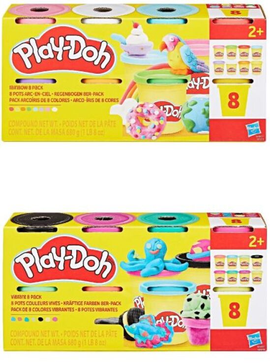 Playdoh Rainbow 8 Pack-2 Σχέδια (G0513) (2)