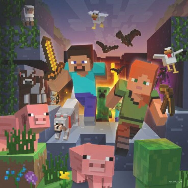  Ravensburger Παζλ 3X49 Minecraft Biomes (05621) (1)