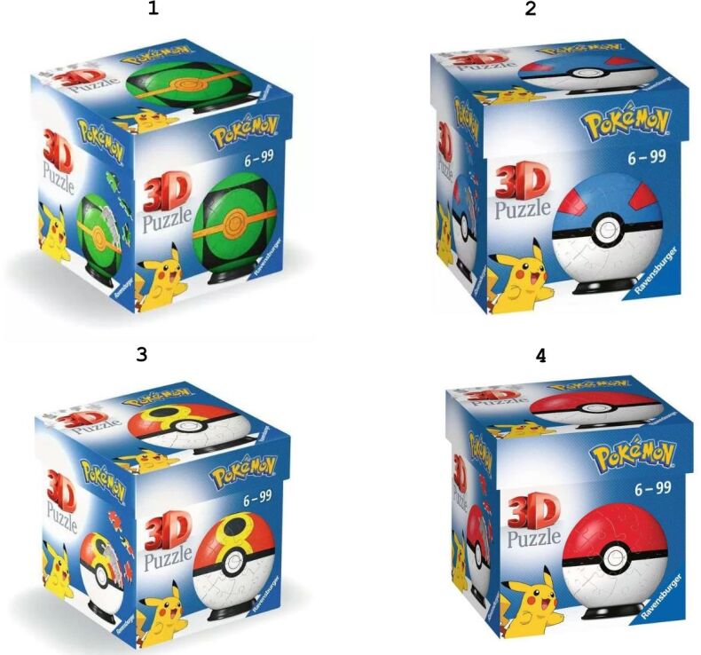 Ravensburger Πάζλ 3D Pokemon 54Τμχ-4 Σχέδια (741175) (1)