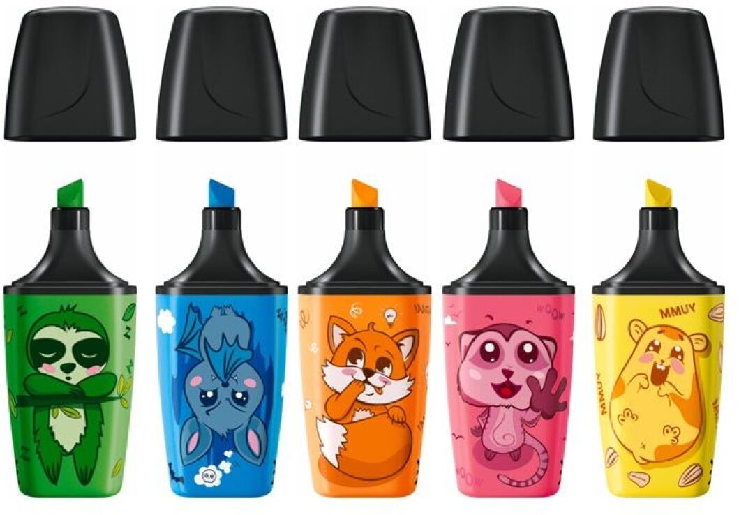 Stabilo Υπογραμμιστής Boss Mini Animal Vibes-5 Σχέδια-1Τμχ (01007009) (1)