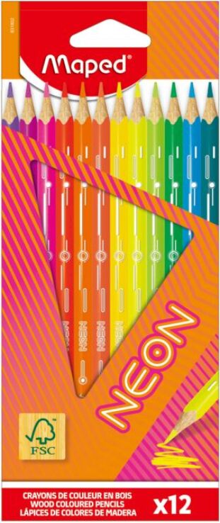 Maped Ξυλομπογιές Neon 12Τμχ (831802FC) (0)