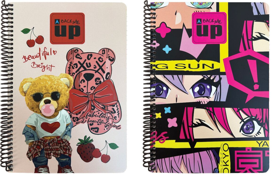 Fashion Bear-Anime Τετράδιο 17X25 Σπιράλ 2 Θεμάτων 70 Φύλλων-2 Σχέδια (357-32402) (0)