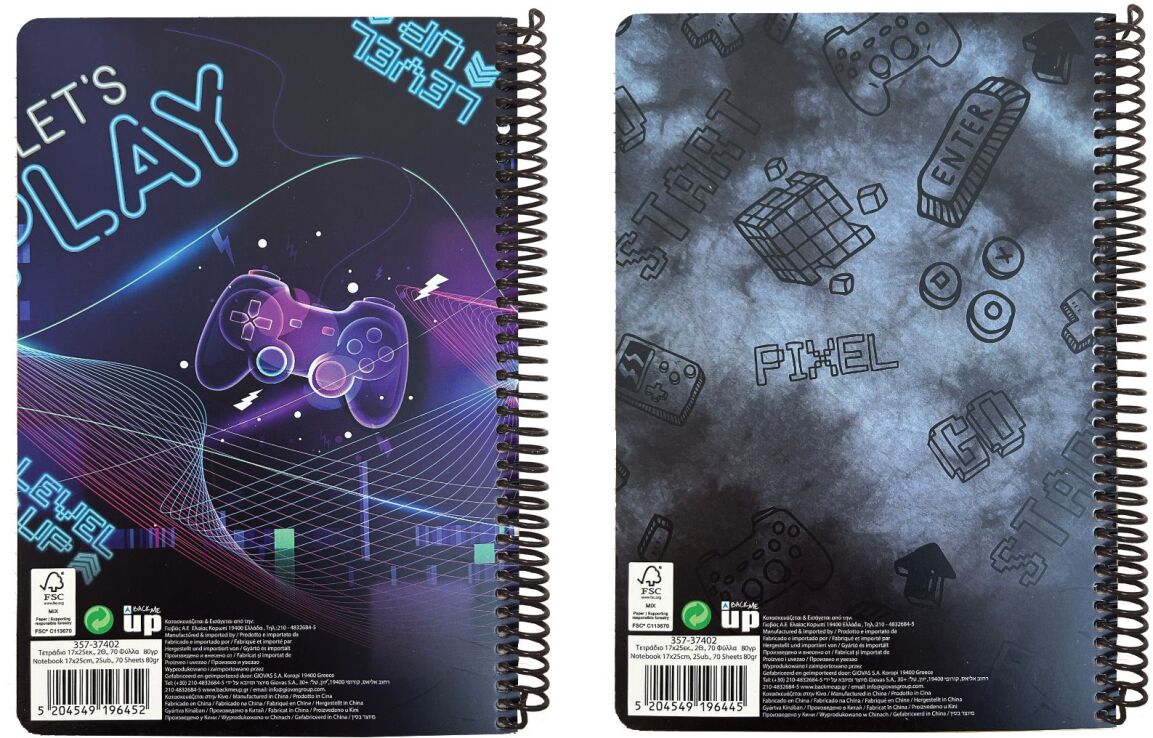 Game Zone-Secret Signal Τετράδιο 17X25 Σπιράλ 2 Θεμάτων 70 Φύλλων-2 Σχέδια (357-37402) (1)