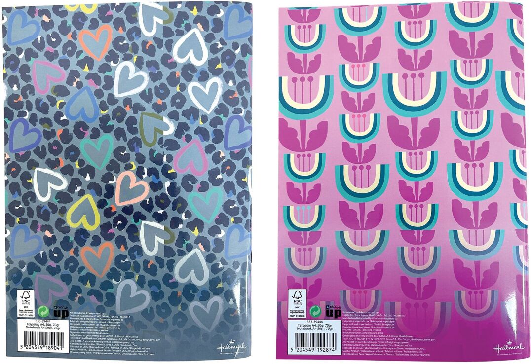 Hallmark Zoo Print-Tulip Τετράδιο Καρφίτσα Α4 50 Φύλλων-2 Σχέδια (333-39444) (1)