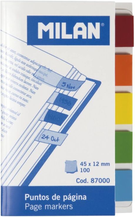 Milan Σελιδοδείκτες Translucent 5 Χρώματα 20 Φύλλα (325-01093-87000) (0)