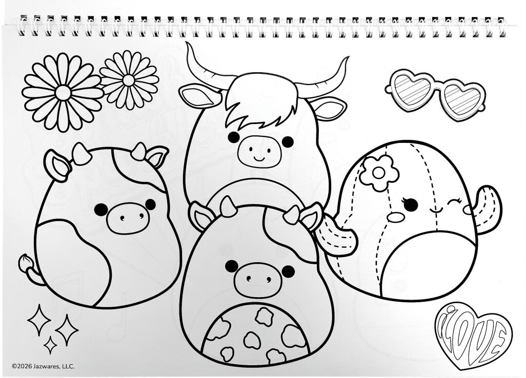 Squishmallows Μπλοκ Ζωγραφικής Α4+Stickers (363-34416) (2)