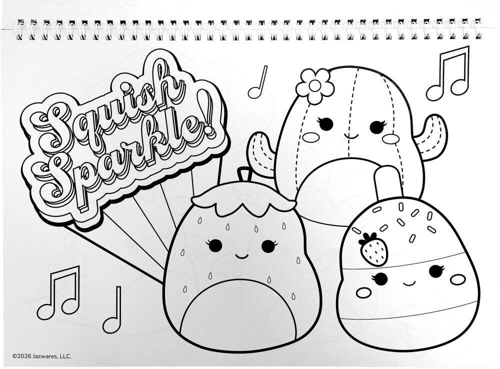 Squishmallows Μπλοκ Ζωγραφικής Α4+Stickers (363-34416) (3)