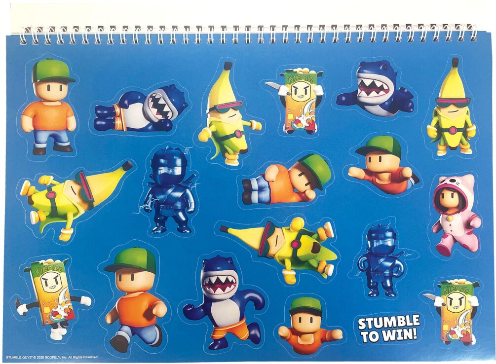 Stumble Guys Μπλοκ Ζωγραφικής Α4+Stickers (377-32416) (1)