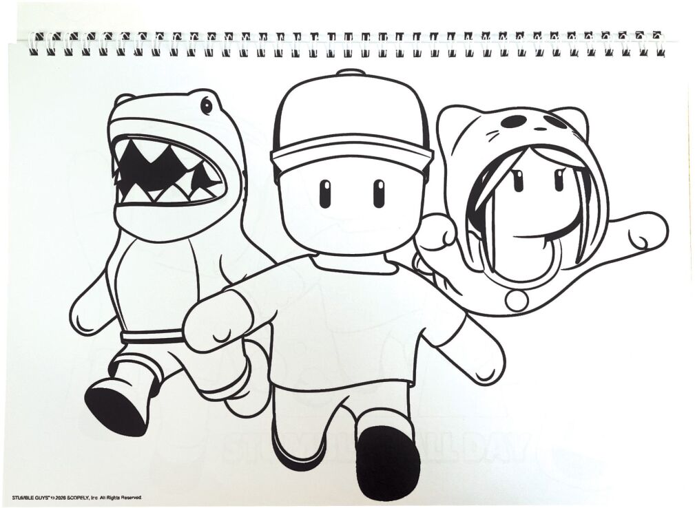 Stumble Guys Μπλοκ Ζωγραφικής Α4+Stickers (377-32416) (2)