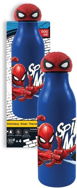 GIM Θερμός SS 500ml 3D Καπάκι Spiderman (557-02251) (0)