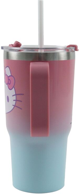GIM Ποτήρι SS Με Καλαμάκι 520ml Hello Kitty (557-97221) (1)